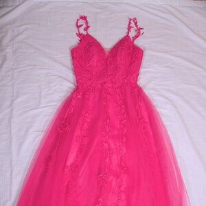 Hot Pink Tulle Prom Dress – Xijun (M)